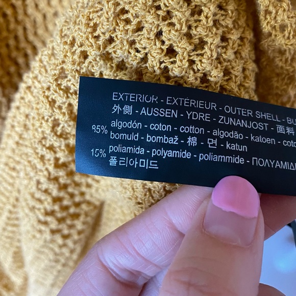 Zara crochet knit midi dress yellow - Picture 8 of 8